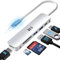 USB C Hub, 6-in-1 USBC Multiport Docking Station Adapter with 4K@30Hz, 55W Power Delivery, USB-C and USB-A 5 Gbps Data Port, microSD and TF Card Reader, for MacBook Air/Pro M1/M2 Laptop iPad and More
