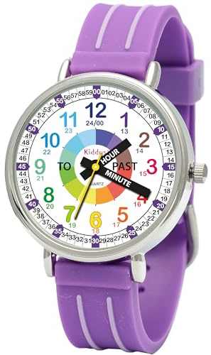 Kiddus Educational Kids Watch for Children, Boys and Girls. Analogue Time Teacher Wristwatch with Exercises.
