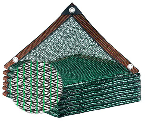 LATUAL 40% Sonnenschutztuch Schattennetz 3x4m 5x6m 7x9m 8x10m Grünes Garten-Schatten-Netz Mit Ösen, Sonnenschutz Für Pergola, Terrassenpflanzen, Gewächshaus, Hühnerstall, Outdoor(Size:2X3M)