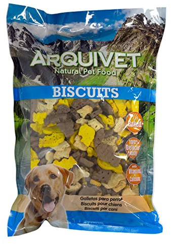 ARQUIVET Galletas Animal Mix 1 kg - Snacks, Chuches, Golosinas, Premios y Recompensas para Perros - Mejores Chucherías