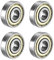 4 PCS 608ZZ Rodamientos de bolas 608zz de metal doble protección miniatura para monopatín,Rodamientos de bolas de metal,patinete, patines en línea 8 mm x 22 mm x 7 mm
