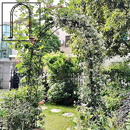 Arco da Giardino in Metallo,Arco per Rose per Piante Rampicanti,Resistente Padiglione da Giardino,Traliccio,Pergolati alle Intemperie E Autoportante,con Base,Facile da Montare,Verde,W3.5M*H2.2M