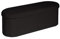Bonlife Folding Ottoman Storage Bench,Boucle Footstool Oval, End of Bed Stool, Ideal for Living Room, Bedroom, 120L Storage Space,Black,110X38X38CM