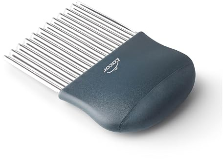 Lacor - 62895 - Tagliapatate ondulato, lama stabile e resistente, manico robusto e antiscivolo, acciaio inossidabile di alta qualità, multiuso, lavabile in lavastoviglie, 14x9,5 cm