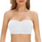Cavotor Strapless Push Up Bra for Women Bandeau Bra Padded Stay Up Non-Slip Silicone Supportive Strapless Bras for Bigger Bust Non Wired Comfort Bralette (White,S)