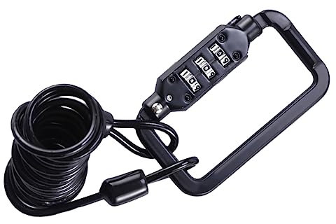Yardwe 3 Fahrrad Helm Codes Perre Schlösser Hohe Passwort Diebstahlsicherung Sperren Kette Helmschloss Helmtasche Schließfach Mit Schlüssel Verriegeln Kabelschloss Black