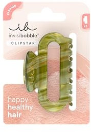 invisibobble - CLIPSTAR Evergreen Haarclip - 1 Medium Hair Claw - Elegantes Haaraccessoire mit organischen Formen in sattem Grün, mittel-groß - Trendiger Look, sicherer Halt, gesundes Haar
