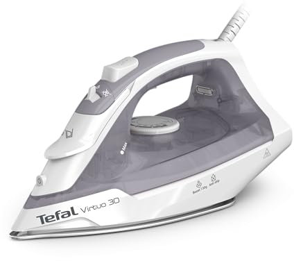 Virtuo 30, Steam Iron, 2000 W of Power, Fast and Easy ironing, White & Purple, FV2C47G0