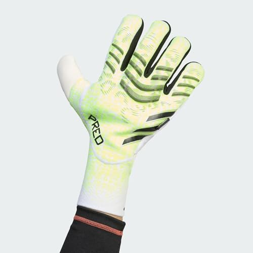 adidas Performance Predator Pro Fingersave Torwarthandschuhe Radiant Blaze gruenweiss, 9 Herren