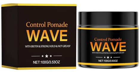 Pommade Cheveux, Cire Mat Cheveux Homme, Gelée Capillaire, Waves Cheveux, Produit Cheveux Ondulés, L'humidité, Graisse Pour Hommes Favorise Les Vagues Superposées (100g, 1PC)
