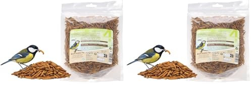 vers de Farine séchés – Nourriture Oiseaux extérieur – Mangeoire Oiseaux extérieur – 100 g – Flamingo (Lot de 2)