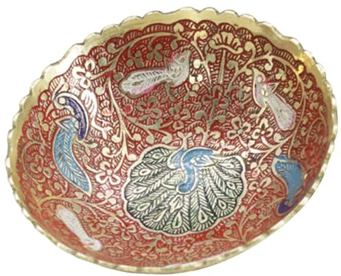 BATHVEVE Ciotola per Offerte Buddiste Scodella Liscia in Rame Leggero Design Retrò per Frutta e Acqua per Altare e Sala Yoga