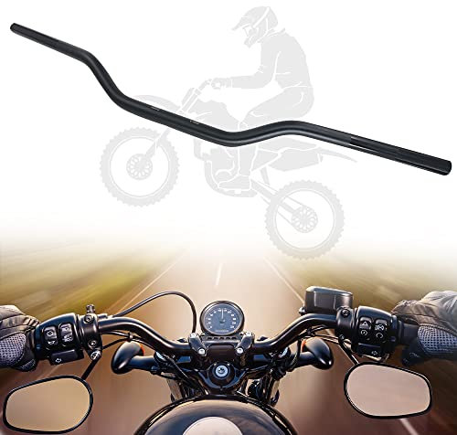 Motorradlenker, 7/8 Zoll, 22 mm, Universal-Lenker für EXC TE DL CRF CB YZF WR XT KLX KX DRZ KLR Dirt Bike ATV Motocross Enduro schwarz