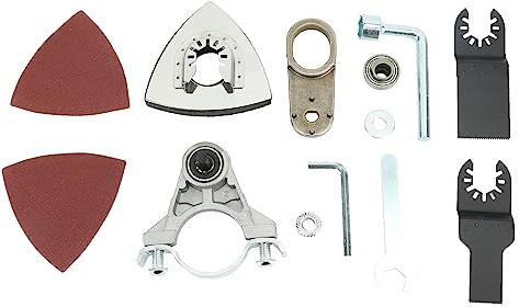 Horoper Angle Grinder Oscillating Tool Set, Stainless Steel Angle Grinder Converter Converter Oscillating Tool Angle Grinders Conversion Head Adapter for Grinding Trimming and Removal