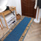 Modernen Preiswert Antirutsch Läufer JENA blau, Anti Rutsch Teppich rutschfest Brücke Meterware Rahmen für Küche Wohnzimmer, dauerhaft, 100x400 cm