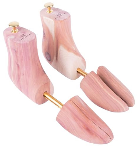 FootFitter Menâs Cedar Boot Trees, Adjustable Shoe Shaper (XXL 12.5-13.5)