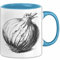 Zwiebel Grafik Tasse Geschenk Zwiebel-Liebhaber Kaffee-Becher (Blau)