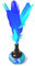 Neopren Handferderball Blau Höhe 23 cm mit Naturfedern Ball Wurfball Federball Wurfspiel
