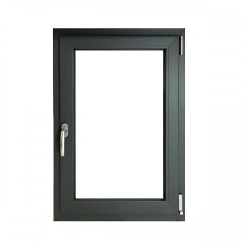 Fenêtre PVC anthracite 1 vantail dimensions tableau H 47 x L 47 cm tirant droit oscillo battant pour pose en neuf - GEFRADIS - fabrication française