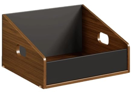 Dickly Soporte para Discos de Vinilo, Expositor de álbumes de música, Organizador Multifuncional de Madera para CD, Almacenamiento de Archivos para, S 37.5cmx20cmx18.5cm