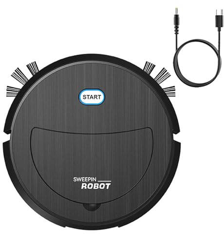 1200mAh Automatic Vacuum Robot, Mini Robot Automatic Mopping Sweeping Vacuum Cleaner, Home Cleaning Helper With Powerful Suction For Mopping, Sweeping, And Vacuuming