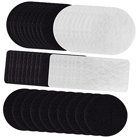 Artibetter Pegatinas Fijas Antideslizantes 25 Pares Mixtos (Cuadrados y Redondos) PVC Adhesivas para Muebles Retentores De Alfombras Uso Doméstico y Oficina