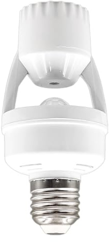 Adaptador De Control De Luz Automático - Enchufe Con Sensor De Movimiento Soporte De Base E27 De 5,8 Cm, Accesorio De Bombilla Inteligente, Lámpara Nocturna De Ahorro De Energía | Toma De Luz Activada