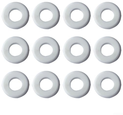 Jotekonoby Amortisseurs de vibrations en silicone pour raquette de tennis, 12 cordes et absorbeurs de chocs pour raquettes de squash, compatibles avec les vibrations (blanc)