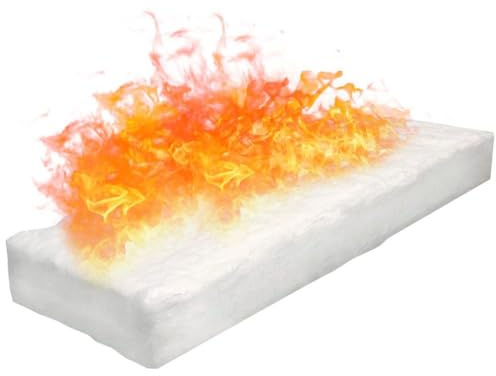 Calcium Magnesium Silicate Fibre Fireplace Safety Blanket for Firebox and Gel Burner, Heat Resistant up to 1206°C, White, 30 * 20 * 5CM