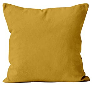 Soleil d'Ocre Housse de Coussin 40x40 cm Alix Jaune, Polyester