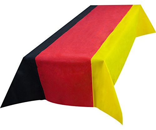 Deutschland-Tischdecke, abwaschbar, 1,50m x 3m, Standard 100 by Oeko-TEX® Klasse I, Fan-Deko, WM, EM, Public Viewing