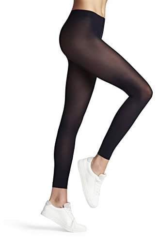 FALKE Damen Leggings Matt Deluxe 30 DEN W Le transparent einfarbig 1 Stück, Blau Marine 6179, M-L