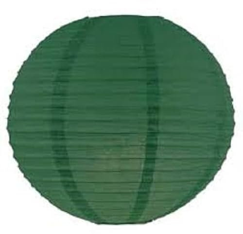 Lampion-Lampionnen 5 x Dunkelgrün 25 cm LED Lampion