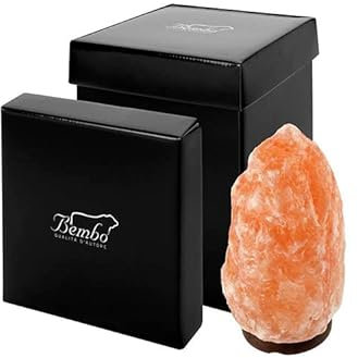 Bembo rosa Himalaya-Salzlampe (1-2 kg) – Völlignatürlich Handgefertigt - Einzeln zertifiziert - Elegante Verpackung für ein originelles Geschenk - Salt Range Pakistan