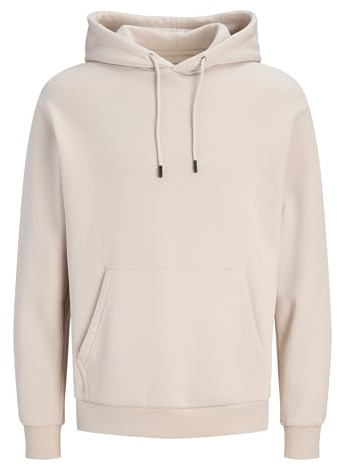 JACK & JONES Jjebradley Sweat À Capuche Noos Homme Sweatshirt à capuche, Crème, S