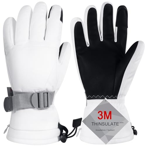 Odtmger Ski Gloves, Winter Gloves,Winter Waterproof Ski Gloves, Warm and Breathable Snow Gloves, Suitable for Outdoor Sports of Boys and Girls in Cold Winter