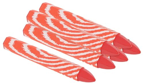 PATIKIL Lumber Marking Crayons, 6 Pack 4x0.55 Hex Wax Tire Marker Crayons Red