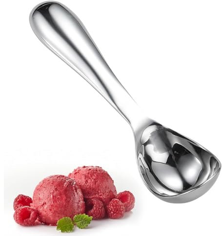ElevaPulse Porzionatore per gelato in acciaio inox – Cucchiaio per gelato perfetto per palline di ghiaccio, di alta qualità, multifunzione, lunghezza 17 cm