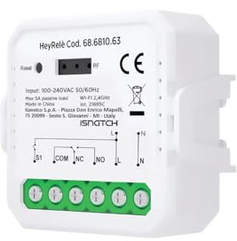 Relais Wi-Fi intelligent pour contrôle à distance, entrée bouton et alimentation 220 V
