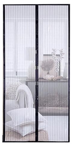 BTAISYDE Magnet Fly Screen Door Insect Protection, Magnetic Mosquito Net,Automatic Closed Anti-Mosquito Curtain for Balcony and Patio Door,Black,100 * 200cm