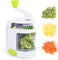 Gaethra Spiraliseur à légumes 4 en 1 pour nouilles de courgettes avec récipient de collecte, sans BPA, coupeur de spaghetti de courgettes pour carottes, concombres, courges, courgettes, oignons