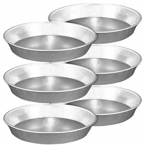 Sicignano | Set 6 Tortiera Conica Bassa in Alluminio 99,5%, Diametro 18 cm, Ideale per Torta, Pastiera, Crostata e Dolci al Forno, Riutilizzabile, Riciclabile