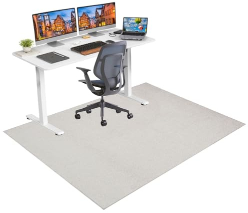Alfombra Silla de Oficina, Alfombrilla Protectora Suelo Antideslizante 130 x 150 cm Alfombra Gaming Suelo Alfombra Silla Escritorio para Suelos Duros Protector Suelo Silla Ruedas, para Oficina Hogar