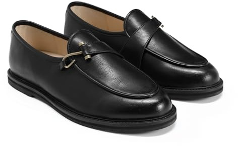 Allthemen Loafers för män dra på mockasiner finskor ledig komfort lätta platta rund tå