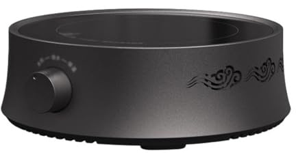 Vnook Electric Hot Plate, Small Portable Cooking Plate, Quiet Warming Stove, Adjustable, Fast Heating, For Tea Kettle Coffee Camping Travel Picnic Outdoor(Nero)