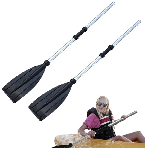 Pagaie per Kayak, in Lega di Alluminio, Leggero, Set da 2 Pezzi, Attrezzatura per Sport Acquatici all'aperto, pagaia Gonfiabile, Accessorio Portatile per Canoa, Attrezzatura acquatica per la