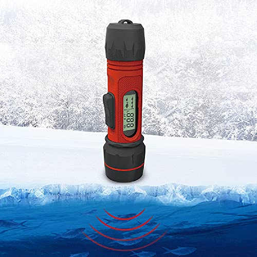 Aumotop Sondeur Sonar avec Lumière sous-Marine LED pour la Pêche sur Glace-Convient au Détecteur de Poisson Sonar Portable-IP68 étanche