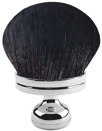 Grobo Stor makeupborste för kroppen, 74 mm bred Kabuki Foundationborste, för brun utan sol-lotion, applicering av solskyddsmedel (silver)