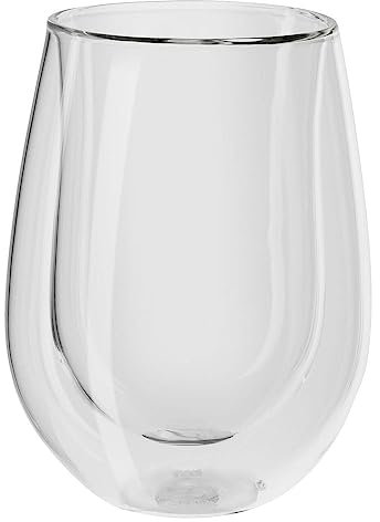 ZWILLING 39500-216 Doppelwandiges Glas, klein, 290 ml, Set mit 2 Stück, Becher, hitzebeständig, doppelwandige Struktur, Steinglas, japanischer authentischer Verkauf