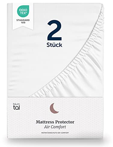 Blumtal® Matratzenschoner 200x220cm im 2er Set - Matratzenschutz 200x220 cm wasserdicht - Oeko-TEX zertifizierter Matratzenschoner 200x220 wasserdicht - knisterfreier Schutz Matratze - Bettschoner